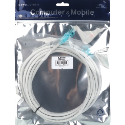 LS전선 CAT.6 UTP EZ 플러그 랜 케이블 3m (그레이) NMX-LS630G