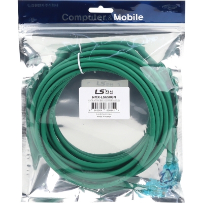 LS전선 CAT.6 UTP 랜 케이블 5m, 그린 NMX-LS650GN