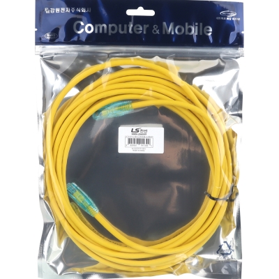 LS전선 CAT.6 UTP 랜 케이블 5m, 옐로우 NMX-LS650Y