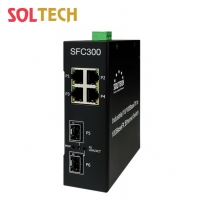 솔텍 산업용 4포트 스위칭 허브, SFP 2슬롯 SFC300-SFP