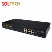 솔텍 8포트 기가비트 스위칭 허브, 120W PoE / SFP 2슬롯 SFC400HP