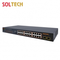 솔텍 24포트 기가비트 스위칭 허브, 380W PoE / SFP 2슬롯 SFC524HP