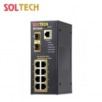 솔텍 산업용 8포트 기가비트 스위칭 허브, SFP 2슬롯 SFC8000