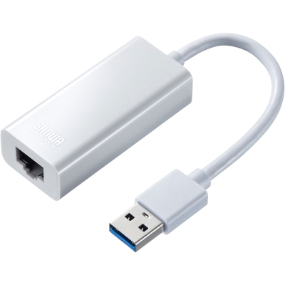 강원전자 산와서플라이 USB3.0 기가비트 랜카드 (화이트) USB-CVLAN1WN