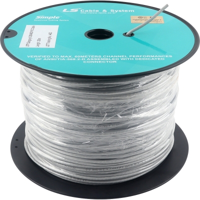LS전선 CAT.6 UTP Slim 케이블 300m (28AWG/단선/그레이) UTP-G-C6G-E1VP-M 28AWG GY